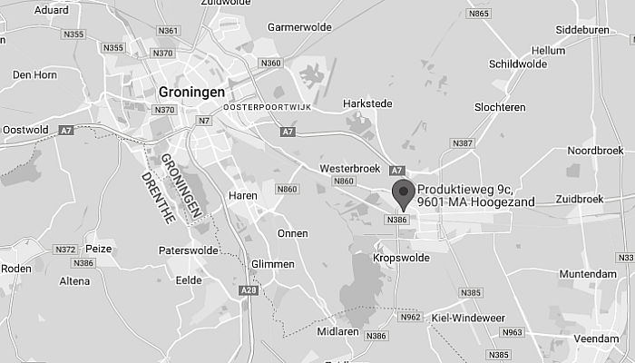 Plaatje met locatie Hoogezand op de kaart